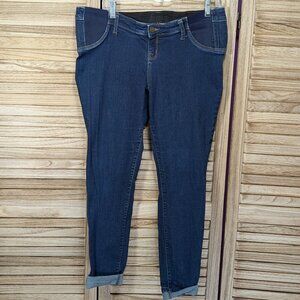 Liz Lange Jeans Dark Blue Skinny Maternity Size 10